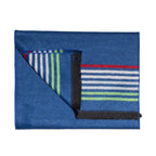 Navy Fine Stripe Bamboo Scarf