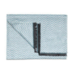 Light Blue Herringbone Bamboo Scarf