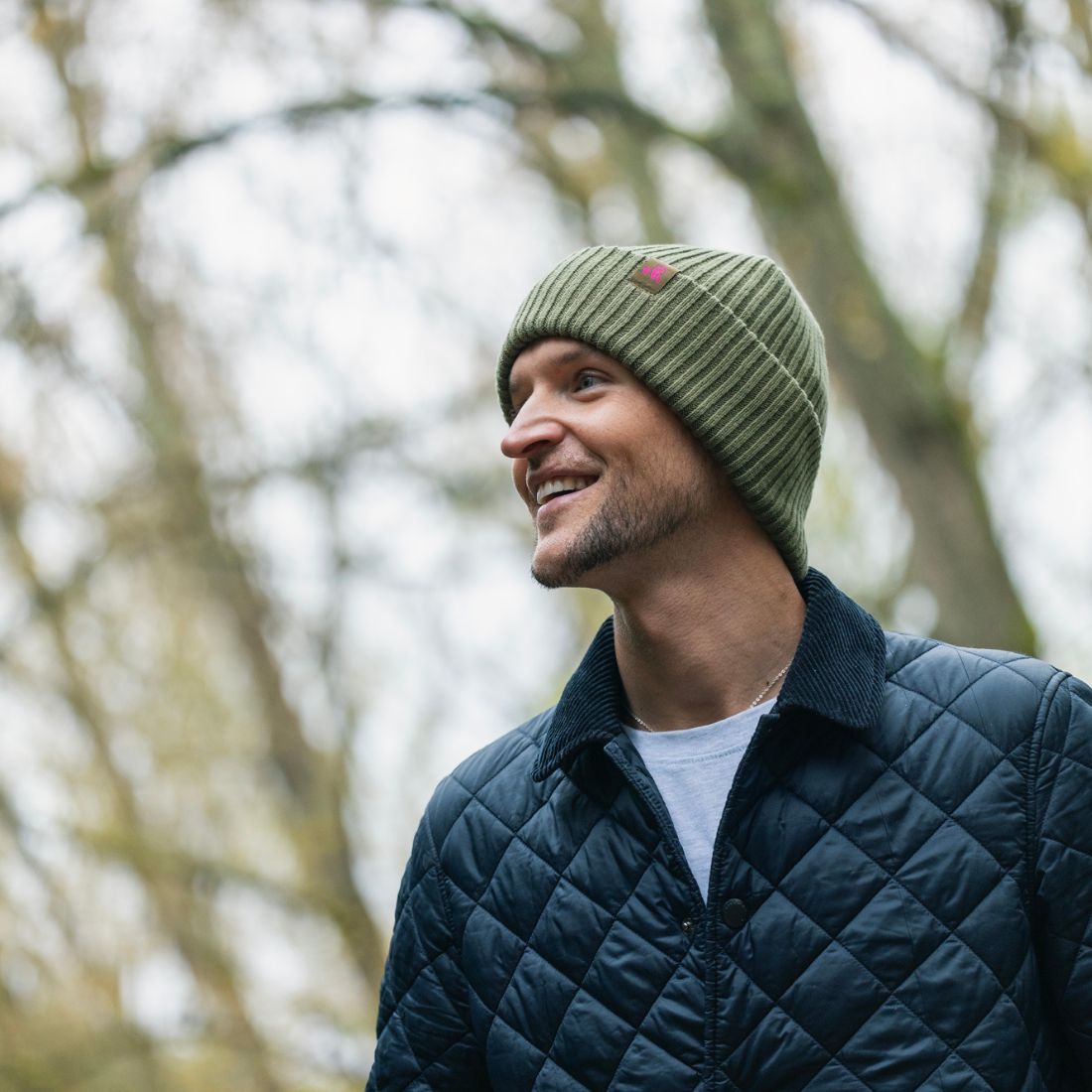Organic Cotton Beanie - Olive