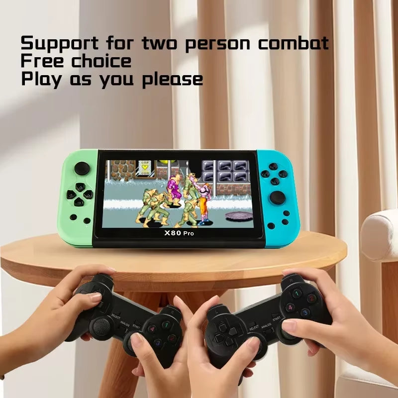 X80 Pro Handheld Game Console Psp Intelligent Retro Arcade Game Console Video Music Player 7-Inch Display Portable Game Console