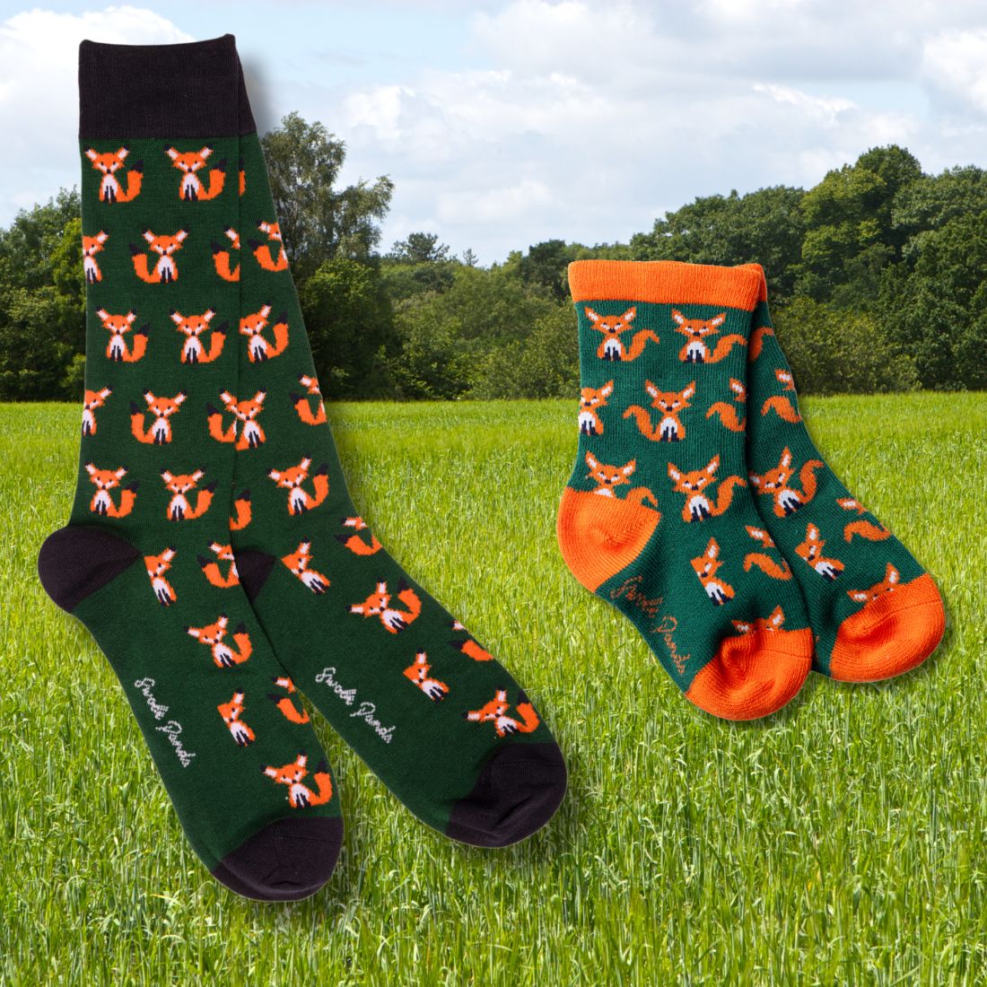 Fox Matching Bamboo Socks (Adult & Child)