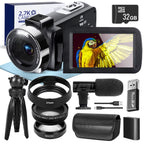 2.7K Video Camera 42MP Digital Camera Vlogging Camera for 3.0Inch Flip Screen Camcorder with Remote Control