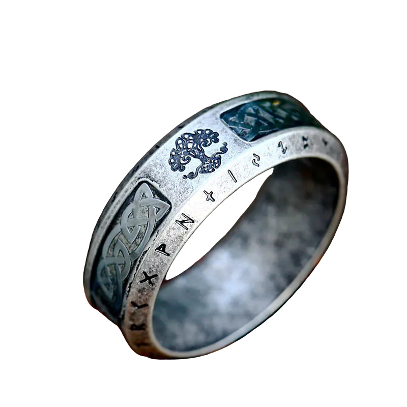 Vintage Tree of Life Stainless Steel Ring