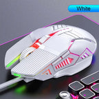 3200DPI Ergonomic RGB Wired Gaming Mouse with 6 Buttons