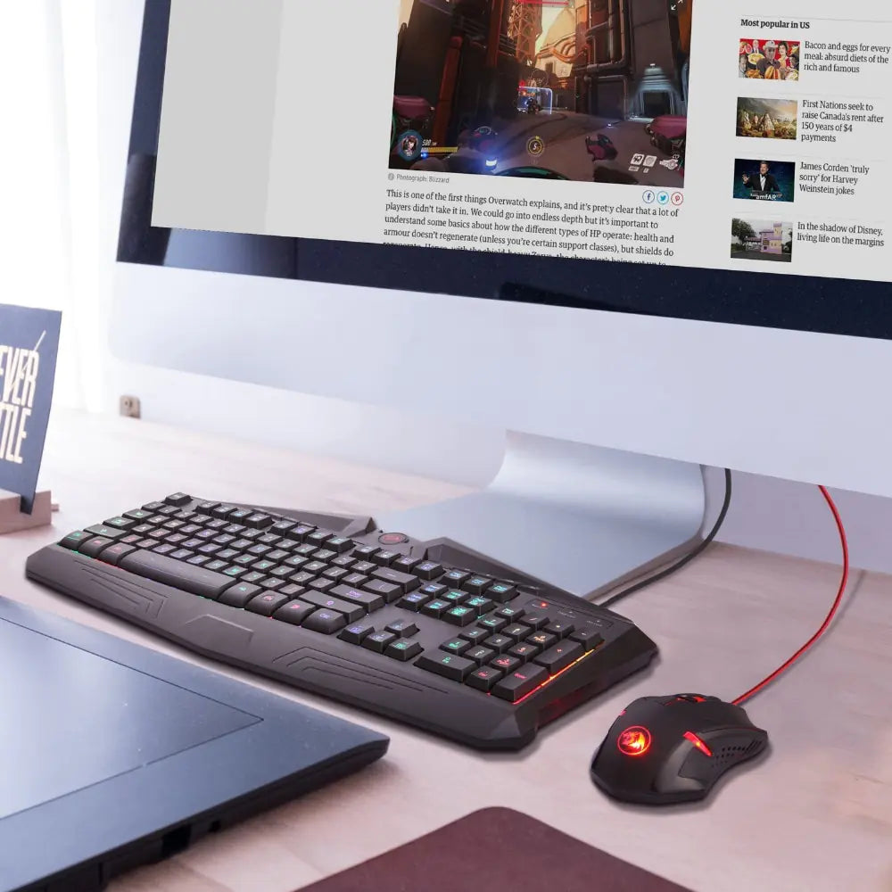 Gaming Keyboard and Mouse Set with Wired Connection