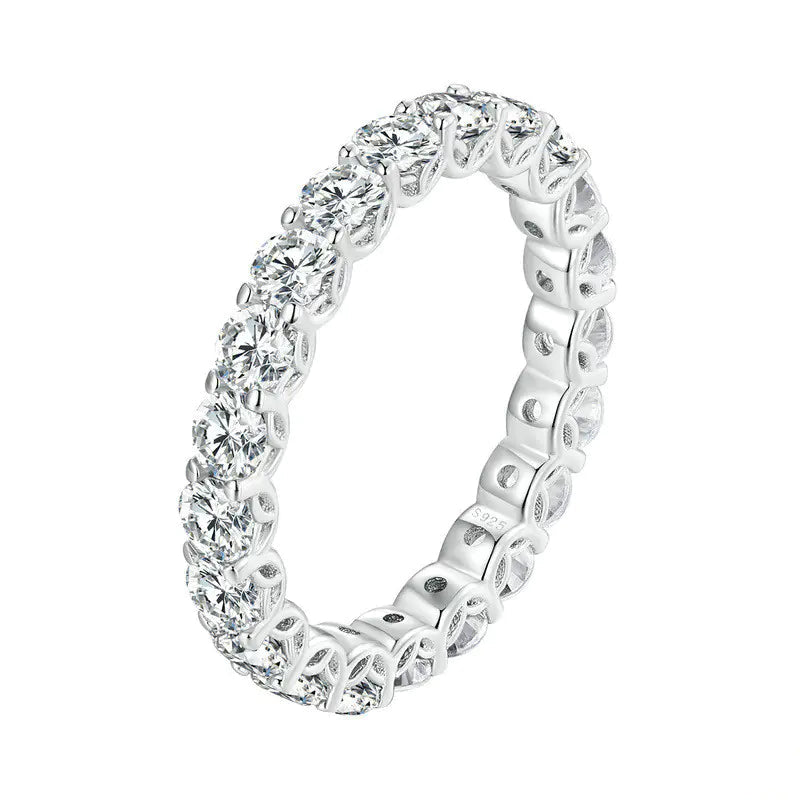 Openwork Pattern Moissanite Ring for Women